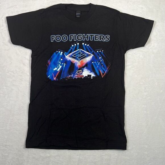 Tultex Other - Foo Fighters Concrete and Gold 2018 World Tour Concert Black T Shirt Men XS